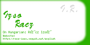 izso racz business card